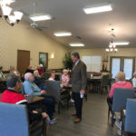 residents of a senior living community participating in an activity